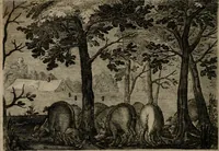 An illustration from Emblemata Florentii Schoonhovii I.C. Goudani, : partim moralia, partim etiam civilia. Cum latiori eorundem ejusdem auctoris interpretatione. (1618)