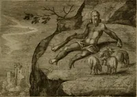 An illustration from Emblemata Florentii Schoonhovii I.C. Goudani, : partim moralia, partim etiam civilia. Cum latiori eorundem ejusdem auctoris interpretatione. (1618)