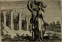 An illustration from Emblemata Florentii Schoonhovii I.C. Goudani, : partim moralia, partim etiam civilia. Cum latiori eorundem ejusdem auctoris interpretatione. (1618)