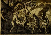 Picture 11 of 72 from Emblemata Florentii Schoonhovii, partim moralia, partim etiam civilia. Cum latiori eorundem ejusdem auctoris interpretatione. Accedunt et alia quædam poëmatia in alijs poëmatum suorum libris non contenta (1618), leaf 39