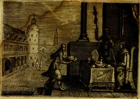An illustration from Emblemata Florentii Schoonhovii, partim moralia, partim etiam civilia. Cum latiori eorundem ejusdem auctoris interpretatione. Accedunt et alia quædam poëmatia in alijs poëmatum suorum libris non contenta (1618)
