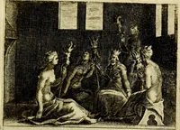 An illustration from Emblemata Florentii Schoonhovii, partim moralia, partim etiam civilia. Cum latiori eorundem ejusdem auctoris interpretatione. Accedunt et alia quædam poëmatia in alijs poëmatum suorum libris non contenta (1618)