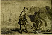 An illustration from Emblemata Florentii Schoonhovii ... partim moralia partim etiam civilia. Cum latiori eorundem ejusdem Auctoris interpretatione. Accedunt et alia quaedam poëmatia in alijs poem̈atum suonum libris non contenta (1648)