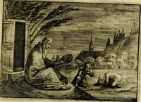 An illustration from Emblemata Florentii Schoonhovii ... partim moralia partim etiam civilia. Cum latiori eorundem ejusdem Auctoris interpretatione. Accedunt et alia quaedam poëmatia in alijs poem̈atum suonum libris non contenta (1648)
