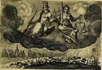 An illustration from Emblemata Florentii Schoonhovii ... partim moralia partim etiam civilia. Cum latiori eorundem ejusdem Auctoris interpretatione. Accedunt et alia quaedam poëmatia in alijs poem̈atum suonum libris non contenta (1648)