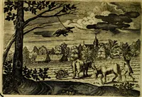 An illustration from Emblemata Florentii Schoonhovii ... partim moralia partim etiam civilia. Cum latiori eorundem ejusdem Auctoris interpretatione. Accedunt et alia quaedam poëmatia in alijs poem̈atum suonum libris non contenta (1648)