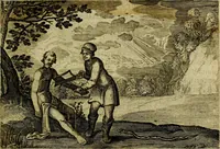 An illustration from Emblemata Florentii Schoonhovii ... partim moralia partim etiam civilia. Cum latiori eorundem ejusdem Auctoris interpretatione. Accedunt et alia quaedam poëmatia in alijs poem̈atum suonum libris non contenta (1648)