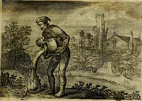 An illustration from Emblemata Florentii Schoonhovii ... partim moralia partim etiam civilia. Cum latiori eorundem ejusdem Auctoris interpretatione. Accedunt et alia quaedam poëmatia in alijs poem̈atum suonum libris non contenta (1648)