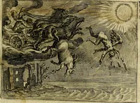 An illustration from Emblemata Florentii Schoonhovii ... partim moralia partim etiam civilia. Cum latiori eorundem ejusdem Auctoris interpretatione. Accedunt et alia quaedam poëmatia in alijs poem̈atum suonum libris non contenta (1648)
