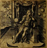 Picture 16 of 25 from Emblemata moralia, et oeconomica, de rervm vsv et abvsv, olim inventa et Belgicis rithmis explicata à Theodoro Cornhertio rerum politicarum auo tempore, inter Belgas peritissimo; nunc verò varijs carminum generibus recens illustrata à Richardo Lubbaeo Broeckmerio Frisio .. (1609), leaf 35