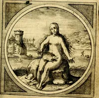 An illustration from Emblemata moralia nova, das ist: achtzig Sinnreiche nachdenckliche Figuren auss heyliger Schrifft in Kupfferstücken fürgestellet, worinnen schöne Anweisungen zu wahrer Gottesforcht begrieffen ... mit Lateinischen und Teutschen, nachmals aber von M.C.R. mit Frantzösischen und Italianischen Versen erkläret .. (1630)