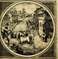 Picture 25 of 80 from Emblemata moralia nova, das ist: achtzig Sinnreiche nachdenckliche Figuren auss heyliger Schrifft in Kupfferstücken fürgestellet, worinnen schöne Anweisungen zu wahrer Gottesforcht begrieffen ... mit Lateinischen und Teutschen, nachmals aber von M.C.R. mit Frantzösischen und Italianischen Versen erkläret .. (1630), leaf 114
