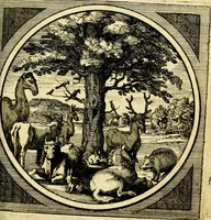 An illustration from Emblemata moralia nova, das ist: achtzig Sinnreiche nachdenckliche Figuren auss heyliger Schrifft in Kupfferstücken fürgestellet, worinnen schöne Anweisungen zu wahrer Gottesforcht begrieffen ... mit Lateinischen und Teutschen, nachmals aber von M.C.R. mit Frantzösischen und Italianischen Versen erkläret .. (1630)