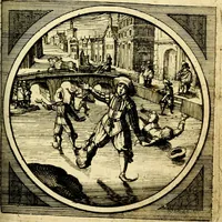 An illustration from Emblemata moralia nova, das ist: achtzig Sinnreiche nachdenckliche Figuren auss heyliger Schrifft in Kupfferstücken fürgestellet, worinnen schöne Anweisungen zu wahrer Gottesforcht begrieffen ... mit Lateinischen und Teutschen, nachmals aber von M.C.R. mit Frantzösischen und Italianischen Versen erkläret .. (1630)