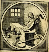 An illustration from Emblemata moralia nova, das ist: achtzig Sinnreiche nachdenckliche Figuren auss heyliger Schrifft in Kupfferstücken fürgestellet, worinnen schöne Anweisungen zu wahrer Gottesforcht begrieffen ... mit Lateinischen und Teutschen, nachmals aber von M.C.R. mit Frantzösischen und Italianischen Versen erkläret .. (1630)