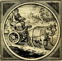 An illustration from Emblemata moralia nova, das ist: achtzig Sinnreiche nachdenckliche Figuren auss heyliger Schrifft in Kupfferstücken fürgestellet, worinnen schöne Anweisungen zu wahrer Gottesforcht begrieffen ... mit Lateinischen und Teutschen, nachmals aber von M.C.R. mit Frantzösischen und Italianischen Versen erkläret .. (1630)