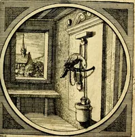 Picture 37 of 80 from Emblemata moralia nova, das ist: achtzig Sinnreiche nachdenckliche Figuren auss heyliger Schrifft in Kupfferstücken fürgestellet, worinnen schöne Anweisungen zu wahrer Gottesforcht begrieffen ... mit Lateinischen und Teutschen, nachmals aber von M.C.R. mit Frantzösischen und Italianischen Versen erkläret .. (1630), leaf 166