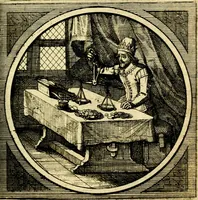 An illustration from Emblemata moralia nova, das ist: achtzig Sinnreiche nachdenckliche Figuren auss heyliger Schrifft in Kupfferstücken fürgestellet, worinnen schöne Anweisungen zu wahrer Gottesforcht begrieffen ... mit Lateinischen und Teutschen, nachmals aber von M.C.R. mit Frantzösischen und Italianischen Versen erkläret .. (1630)