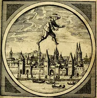 An illustration from Emblemata moralia nova, das ist: achtzig Sinnreiche nachdenckliche Figuren auss heyliger Schrifft in Kupfferstücken fürgestellet, worinnen schöne Anweisungen zu wahrer Gottesforcht begrieffen ... mit Lateinischen und Teutschen, nachmals aber von M.C.R. mit Frantzösischen und Italianischen Versen erkläret .. (1630)