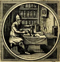 An illustration from Emblemata moralia nova, das ist: achtzig Sinnreiche nachdenckliche Figuren auss heyliger Schrifft in Kupfferstücken fürgestellet, worinnen schöne Anweisungen zu wahrer Gottesforcht begrieffen ... mit Lateinischen und Teutschen, nachmals aber von M.C.R. mit Frantzösischen und Italianischen Versen erkläret .. (1630)
