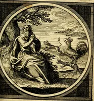 An illustration from Emblemata moralia nova, das ist: achtzig Sinnreiche nachdenckliche Figuren auss heyliger Schrifft in Kupfferstücken fürgestellet, worinnen schöne Anweisungen zu wahrer Gottesforcht begrieffen ... mit Lateinischen und Teutschen, nachmals aber von M.C.R. mit Frantzösischen und Italianischen Versen erkläret .. (1630)