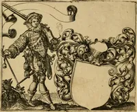 An illustration from Emblemata nobilitati et vulgo scitu digna : singulis historijs symbola adscripta & elegantes versus historiam explica[n]tes : accessit galearu[m] expositio, & disceptatio de origine nobilitatis (1592)