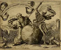 An illustration from Emblemata nobilitati et vulgo scitu digna : singulis historijs symbola adscripta & elegantes versus historiam explica[n]tes : accessit galearu[m] expositio, & disceptatio de origine nobilitatis (1592)