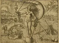 Picture 8 of 82 from Emblemata nobilitati et vulgo scitu digna : singulis historijs symbola adscripta & elegantes versus historiam explica[n]tes : accessit galearu[m] expositio, & disceptatio de origine nobilitatis (1592), leaf 48