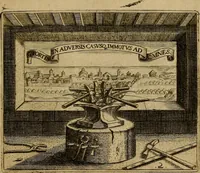 Picture 12 of 82 from Emblemata nobilitati et vulgo scitu digna : singulis historijs symbola adscripta & elegantes versus historiam explica[n]tes : accessit galearu[m] expositio, & disceptatio de origine nobilitatis (1592), leaf 56