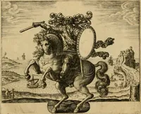 An illustration from Emblemata nobilitati et vulgo scitu digna : singulis historijs symbola adscripta & elegantes versus historiam explica[n]tes : accessit galearu[m] expositio, & disceptatio de origine nobilitatis (1592)