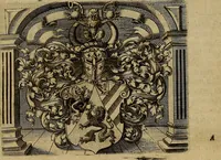 An illustration from Emblemata nobilitati et vulgo scitu digna : singulis historijs symbola adscripta & elegantes versus historiam explica[n]tes : accessit galearu[m] expositio, & disceptatio de origine nobilitatis (1592)