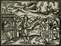 An illustration from Emblemata physico-ethica, hoc est, Naturae morum moderatricis picta praecepta : à Nicolao Taurello Montbelgardensi ... observata, & vario conscripta carmine (1602)