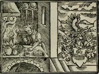 An illustration from Emblemata physico-ethica, hoc est, Naturae morum moderatricis picta praecepta : à Nicolao Taurello Montbelgardensi ... observata, & vario conscripta carmine (1602)