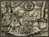 An illustration from Emblemata physico-ethica, hoc est, Naturae morum moderatricis picta praecepta : à Nicolao Taurello Montbelgardensi ... observata, & vario conscripta carmine (1602)