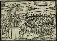 An illustration from Emblemata physico-ethica, hoc est, Naturae morum moderatricis picta praecepta : à Nicolao Taurello Montbelgardensi ... observata, & vario conscripta carmine (1602)