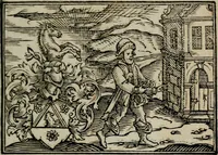 An illustration from Emblemata physico-ethica, hoc est, Naturae morum moderatricis picta praecepta : à Nicolao Taurello Montbelgardensi ... observata, & vario conscripta carmine (1602)