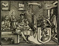 An illustration from Emblemata physico-ethica, hoc est, Naturae morum moderatricis picta praecepta : à Nicolao Taurello Montbelgardensi ... observata, & vario conscripta carmine (1602)