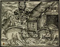 An illustration from Emblemata physico-ethica, hoc est, Naturae morum moderatricis picta praecepta : à Nicolao Taurello Montbelgardensi ... observata, & vario conscripta carmine (1602)