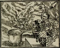 An illustration from Emblemata physico-ethica, hoc est, Naturae morum moderatricis picta praecepta : à Nicolao Taurello Montbelgardensi ... observata, & vario conscripta carmine (1602)