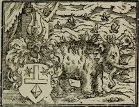 An illustration from Emblemata physico-ethica, hoc est, Naturae morum moderatricis picta praecepta : à Nicolao Taurello Montbelgardensi ... observata, & vario conscripta carmine (1602)