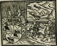 An illustration from Emblemata physico-ethica, hoc est, Naturae morum moderatricis picta praecepta : à Nicolao Taurello Montbelgardensi ... observata, & vario conscripta carmine (1602)