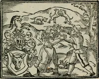 An illustration from Emblemata physico-ethica, hoc est, Naturae morum moderatricis picta praecepta : à Nicolao Taurello Montbelgardensi ... observata, & vario conscripta carmine (1602)