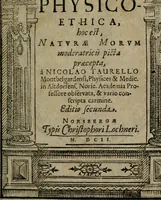 An illustration from Emblemata physico-ethica, hoc est, Naturae morum moderatricis picta praecepta : à Nicolao Taurello Montbelgardensi ... observata, & vario conscripta carmine (1602)