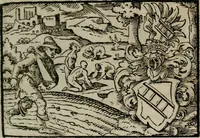 An illustration from Emblemata physico-ethica, hoc est, Naturae morum moderatricis picta praecepta : à Nicolao Taurello Montbelgardensi ... observata, & vario conscripta carmine (1602)