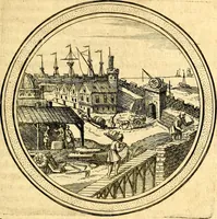 An illustration from Emblemata politica. Quibus ea, quae ad principatum spectant breviter demonstrantur singulor vero explicatio fusius proponitur. Opus novum (1618)