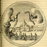 An illustration from Emblemata politica. Quibus ea, quae ad principatum spectant breviter demonstrantur singulor vero explicatio fusius proponitur. Opus novum (1618)
