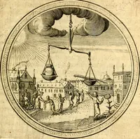An illustration from Emblemata politica. Quibus ea, quae ad principatum spectant breviter demonstrantur singulor vero explicatio fusius proponitur. Opus novum (1618)