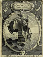 An illustration from Emblemata politica : in aula magna Curiae Noribergensis depicta, quae sacra viritutum suggerunt monita prudenter administrandi fortiterque defendendi rempublicam (1617)