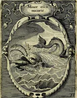 An illustration from Emblemata politica : in aula magna Curiae Noribergensis depicta, quae sacra viritutum suggerunt monita prudenter administrandi fortiterque defendendi rempublicam (1617)