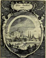 An illustration from Emblemata politica : in aula magna Curiae Noribergensis depicta, quae sacra viritutum suggerunt monita prudenter administrandi fortiterque defendendi rempublicam (1617)